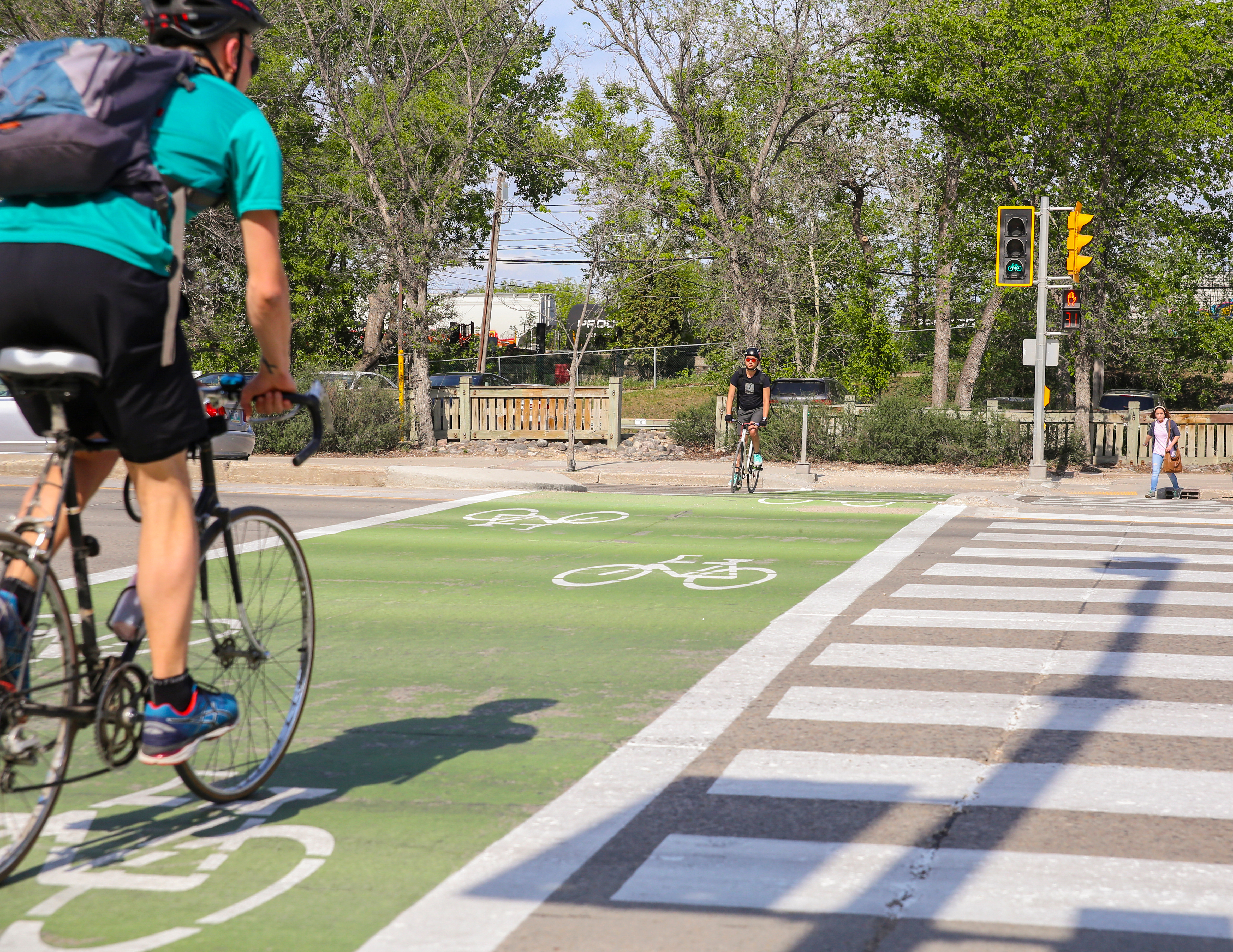 Passage pour cyclistes sur une piste cyclable