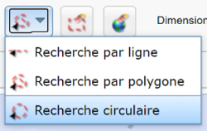 Capture d'écran de l'option de la fonction Recherche circulaire