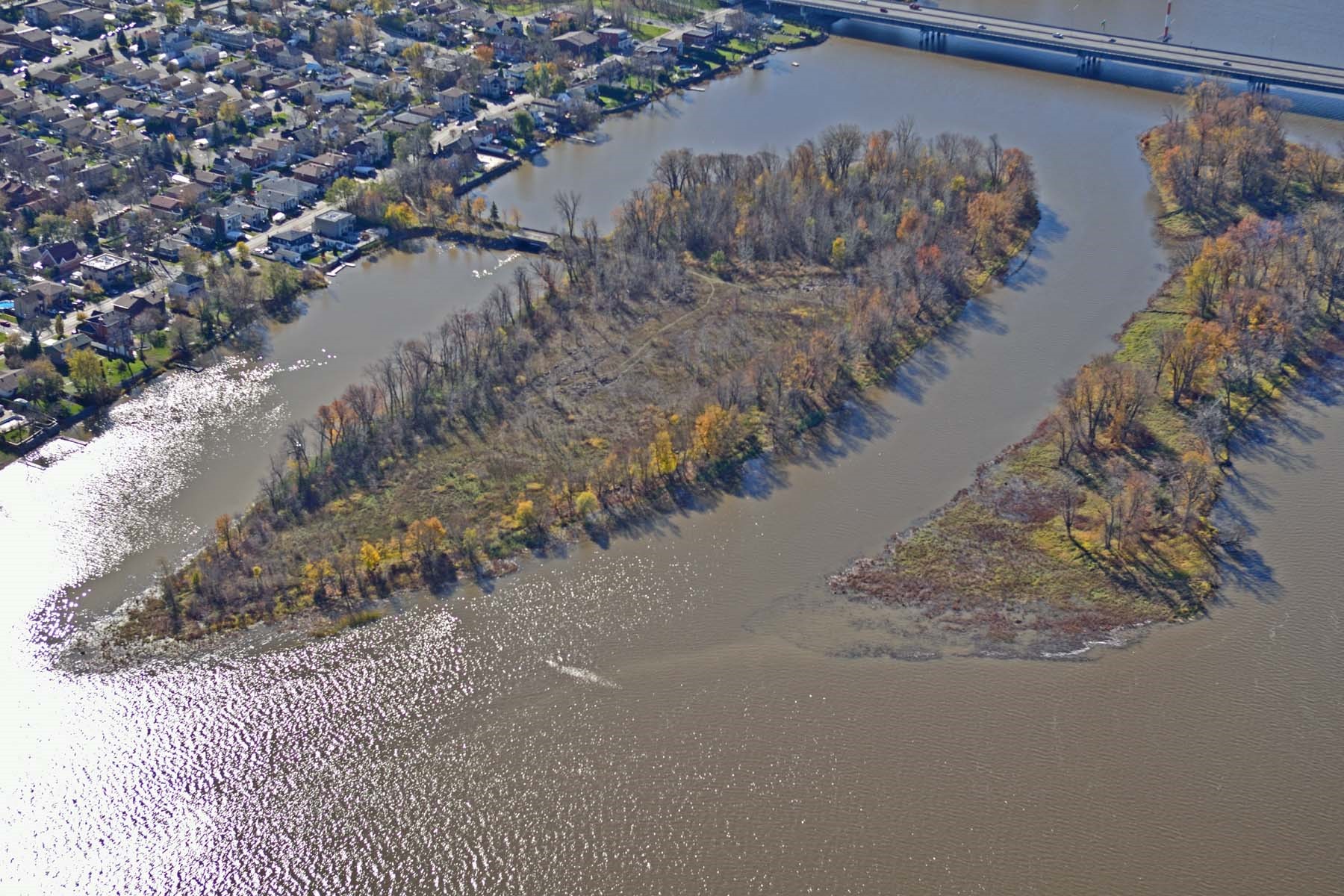 Île Lapierre, vue aérienne 2013. Crédit : (Air Imex Ltée)