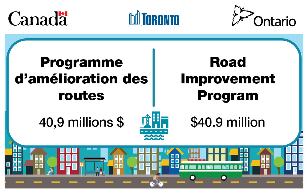 Figure 7 : Exemple de panneau multipartenaires - Infrastructures municipales (bilingue, français en premier)